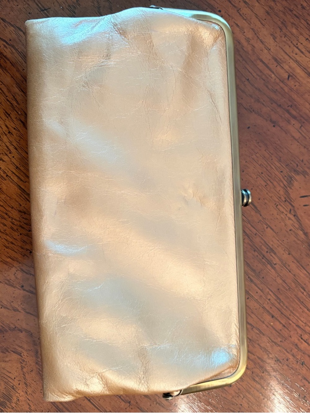 NWOT HOBO Metallic Gold Wallet/Clutch- Never Used